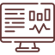 Analytics report icon showing a document with text lines and a rising chart, representing a report.