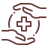 Logo: abstract shield with a looping curved line, suggesting security and protection.