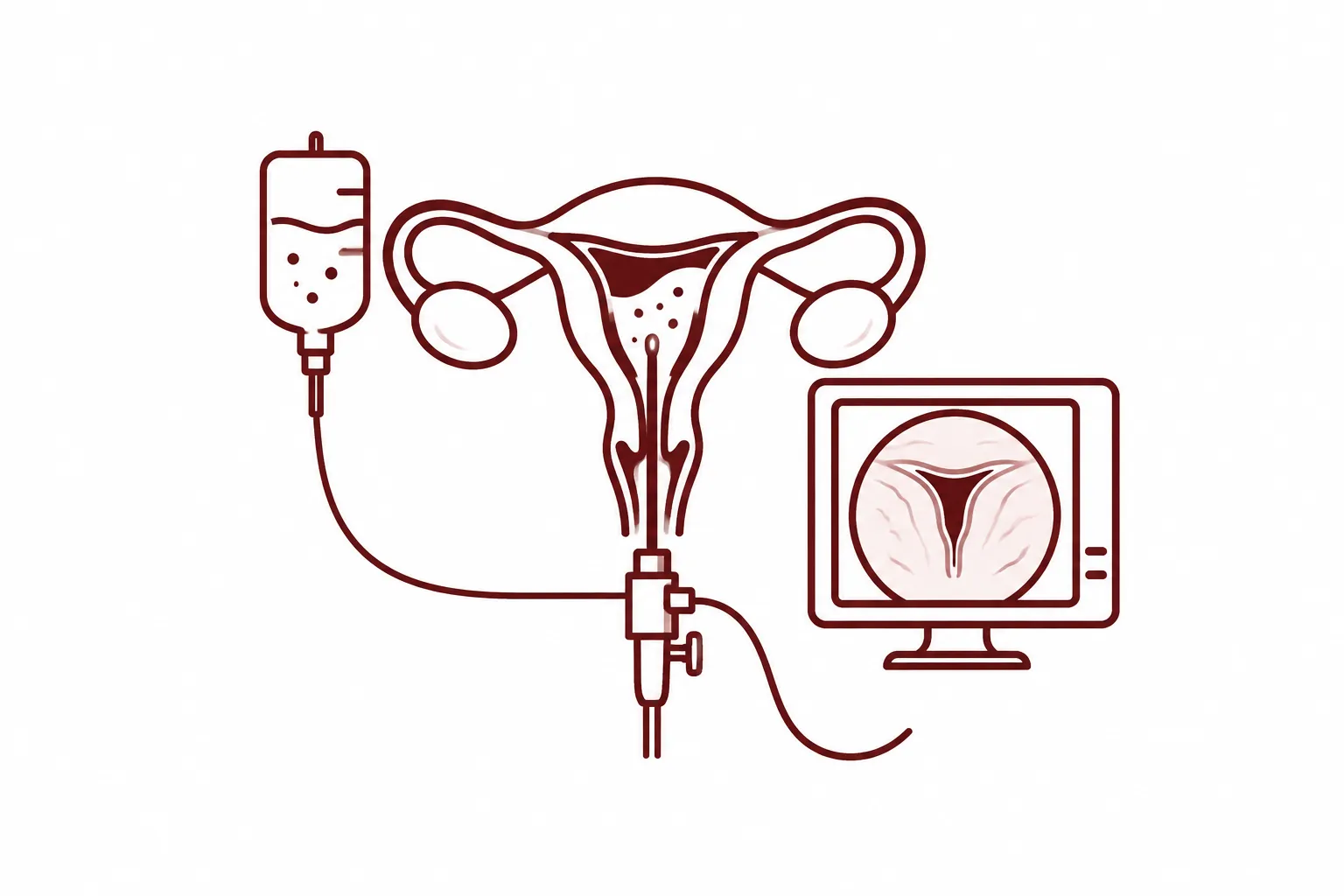 Test tube and magnifying glass icon indicating lab analysis